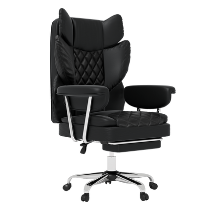 Levede Gaming Office Chair High Back PU Leather Black-2006733417676410888
