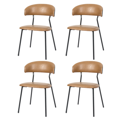Levede 4x PU Leather Dining Chairs Kitchen Lounge-2006732800698486792
