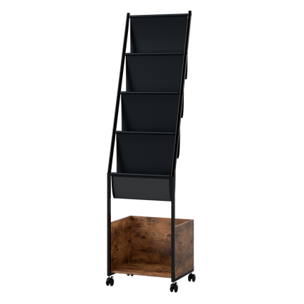 Levede 4-Tier Record Player Stand Storage Rack Holder Up to 100 Albums Magazine-2050056774698012681