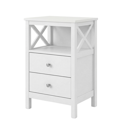 Levede Bedside Table Nightstand Side End Table 2 Drawers Storage Bedroom Cabinet-2050056781207572488