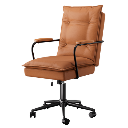 LEVEDE Ergonomic Office Chair Computer PU Brown-1973193534974595080