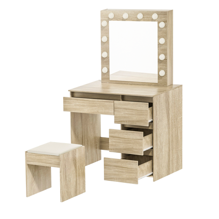 Levede Dressing Table Stool Set Makeup Mirror Led-1975420368009170953