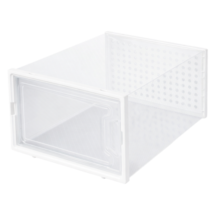 Stacked Shoe Rack Storage Boxes 12 Pcs Stackable Clear Plastic Display Cases-2065254306415775752
