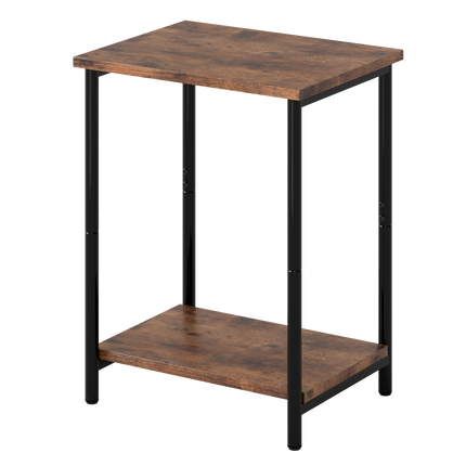 Levede Side Table 2-Tier Industrial Vintage End Table Storage Shelf Nightstand-2050059016343785480