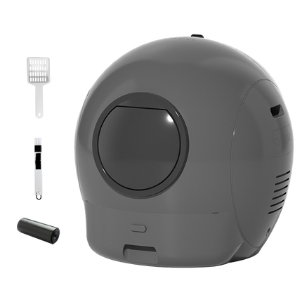 Pawz Automatic Cat Litter Box Large Self-Cleaning Grey-1973193538384564232