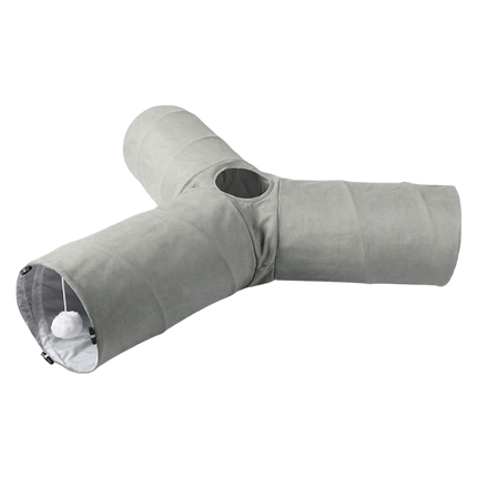 Pawz 3 Way Cat Tunnel Toy Interactive Foldable Tube Indoor Pet 2 Haning Balls-2029334096727117832
