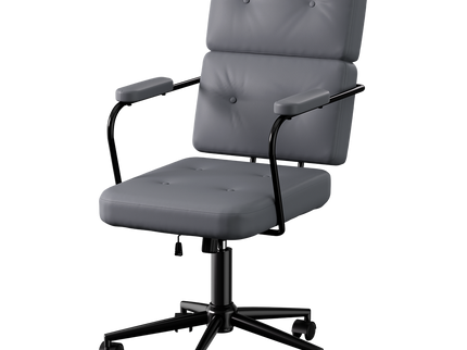 LEVEDE Ergonomic Office Chair Computer PU Grey-1910149779141300232