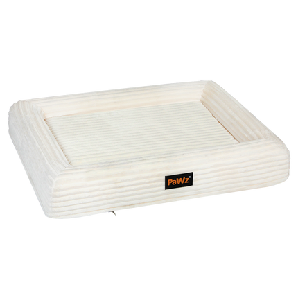 Pawz XL Size Orthopedic Dog Bed with Corduroy Removable Cover Waterproof Washable Beige-1975420347792625672