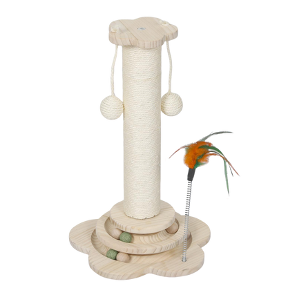 Pawz Cat Scratcher Wooden Scratching Post-2006732788295929864