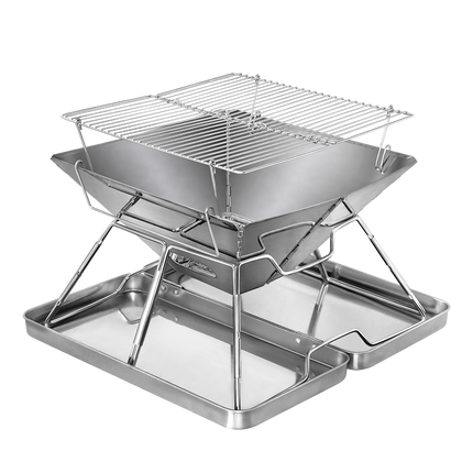 Levede Folding BBQ Portable Charcoal Grill 2-IN-1-1954802457372659720