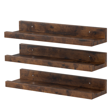 Levede Floating Shelves 3 Pack Wall Mounted Wood Storage Display Rack Room Decor-2065254309259513864