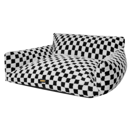 Pawz Pet Bed Plush Checkered Dog Bed Washable Cat Bed-2018816715483385864