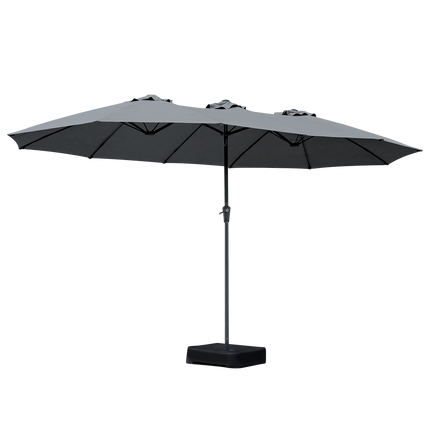 Centra 4M Double-sided Patio Umbrella Outdoor Umbrella Base Stand Grey-1973193483040722952