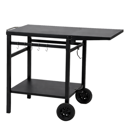 Levede Outdoor Kitchen Cart Mobile Foldable Food Prep BBQ Grill Dining Table-2050059021397921800
