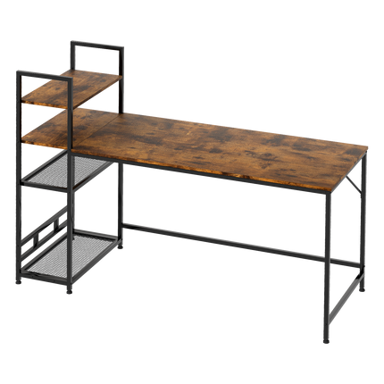 Levede Computer Desk Study Home Table with 4-Tier Shelf-2011971109058121736