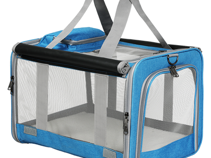Pawz 3 in 1 Pet Soft Crate Dog Cat Carrier M Size Blue-1910112288757649416