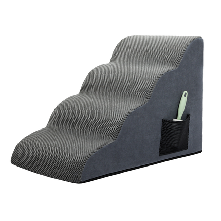 Pawz 4 Steps Pet Stairs Dog Ramp High Density Foam Grey-1973193549600133128