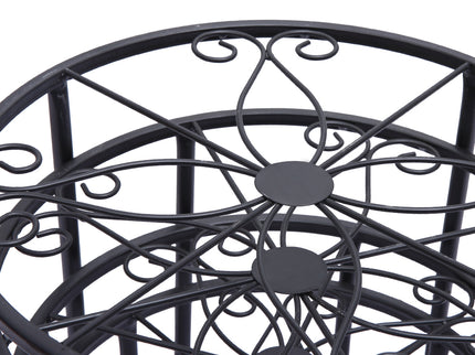 4 x Levede Metal Plant Stand Outdoor Black-1894516825329373188