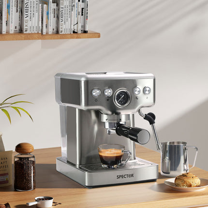 Spector 20 Bar Coffee Machine Espresso Maker with Milk Frother-1973194089486749702