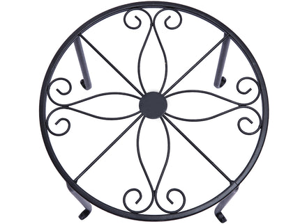 4 x Levede Metal Plant Stand Outdoor Black-1894516825329373190