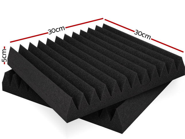 Alpha Acoustic Foam 60pcs 30x30x5cm Sound Absorption Proofing Panel Studio Wedge