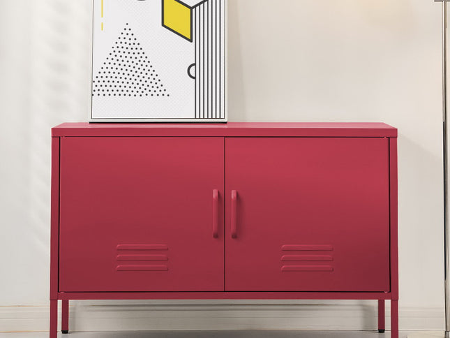 Artiss Buffet Sideboard Metal Cabinet - BASE Pink