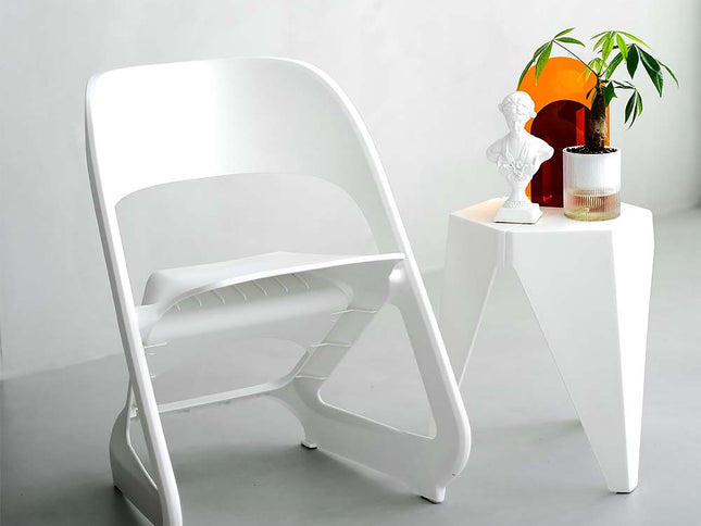ArtissIn Set of 4 Dining Chairs Office Cafe Lounge Seat Stackable Plastic Leisure Chairs White