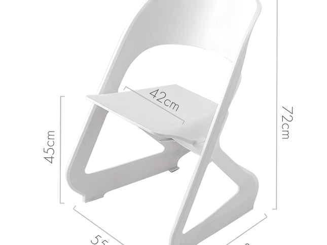 ArtissIn Set of 4 Dining Chairs Office Cafe Lounge Seat Stackable Plastic Leisure Chairs White
