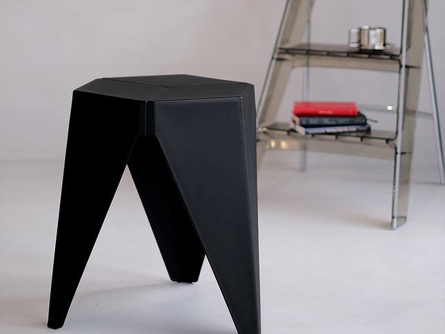 Artiss 2x Bar Stools Puzzle Plastic Foot Stool Black