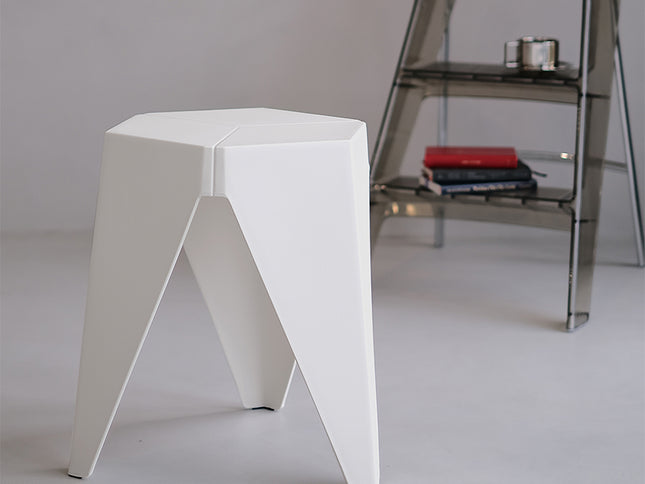 Artiss 2x Bar Stools Puzzle Plastic Foot Stool White