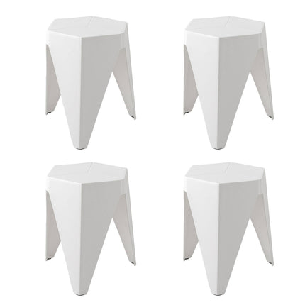 Artiss 4PC Puzzle Stool Bar Stools Stackable White