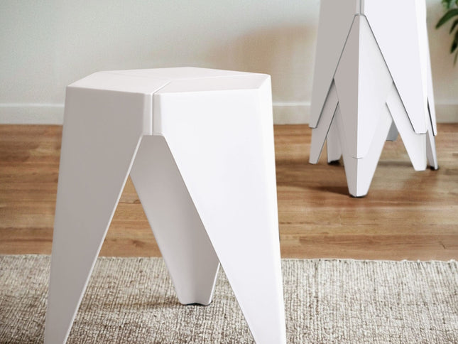Artiss 4PC Puzzle Stool Bar Stools Stackable White