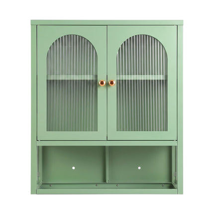 Artiss Buffet Cabinet Sideboard Wall Mounted Fluted Display Storage 70cm Green