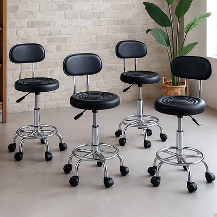 Levede 4x Salon Stool Swivel Bar Stools-2006733382465228807
