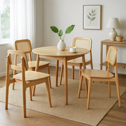 Levede 4x Rattan Dining Chair Wooden Kitchen Chair-2006733383874514951