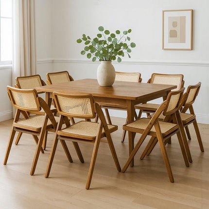 Levede 8X Foldable Rattan Dining Chairs-2006732727235252231