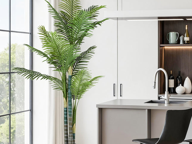 Artiss 180cm Artificial Palm Tree Faux Trees Indoor Decor Artificial Plants Lifelike Plant 1.8M