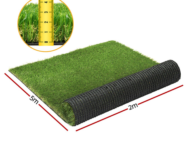 Prime Turf Artificial Grass 30mm 2mx5m Synthetic Fake Lawn Turf Plastic Plant 4-coloured