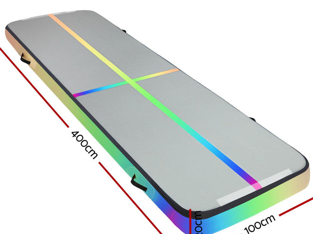 Everfit 4X1X0.2M Air Track Inflatable Tumbling Mat Gymnastics Yoga Mat