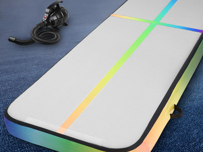 Everfit 4M Air Track Gymnastics Tumbling Exercise Mat Inflatable Mats 20CM Thick + Pump