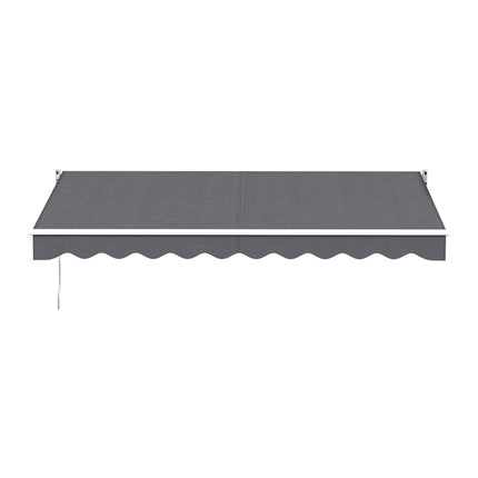 Instahut Retractable Folding Arm Awning Motorised Sunshade 3.5M X 2.5M Grey