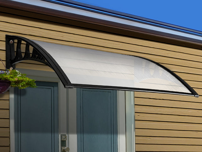 Instahut Window Door Awning 1mx4m Transparent