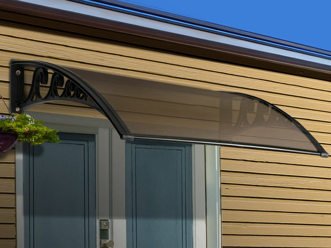 Instahut Window Door Awning 1mx4m Brown