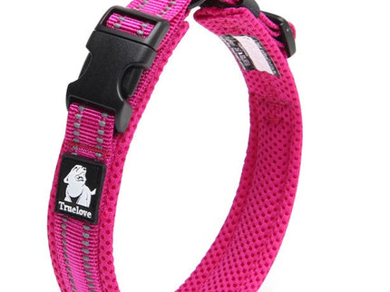 True Love Heavy Duty Reflective Dog Collar - Pink, 2XL-1831155606367637504
