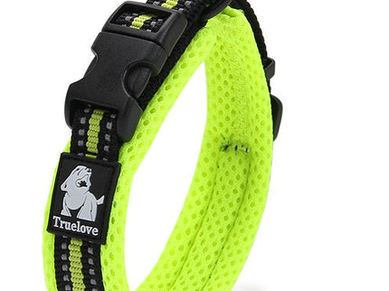 True Love Heavy Duty Reflective Dog Collar - Yellow, S-1831155603519705088