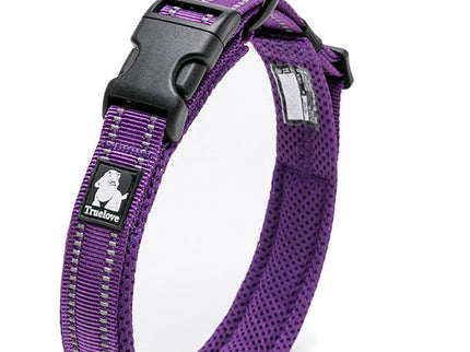 True Love Heavy Duty Reflective Dog Collar - Purple, XS-1831155611308527616