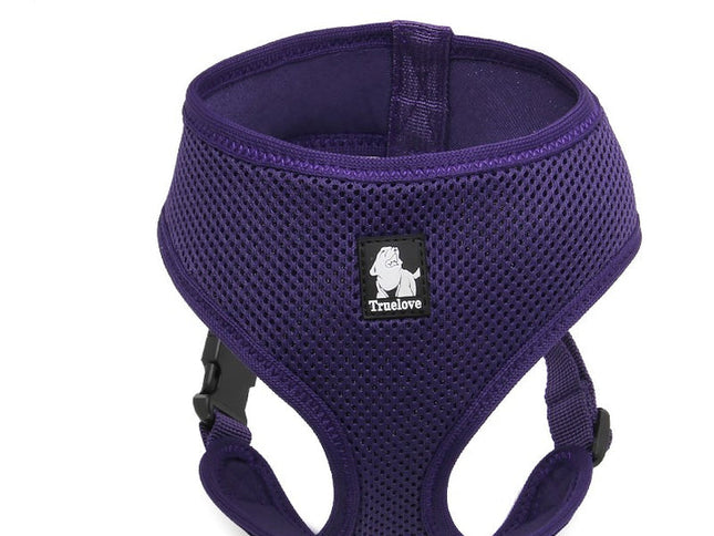 Dog Harness with Steel D Ring - Purple, XS-1831155621622321152