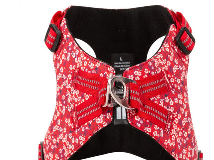 True Love Floral Doggy Harness - Red, 2XS-1831155625485275139