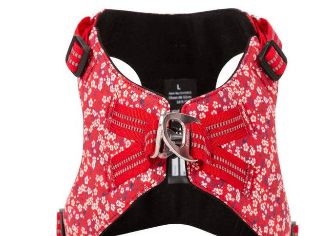 True Love Floral Doggy Harness - Red, XS-1831155623841107970