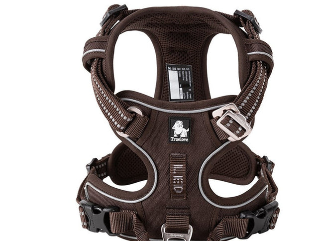 True Love No Pull Explosion Proof Dog Harness - Brown, M-1831155633139879936